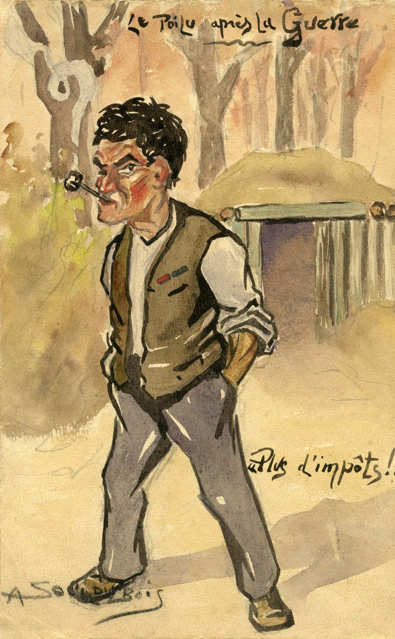Le poilu après la guerre : plus d'impots