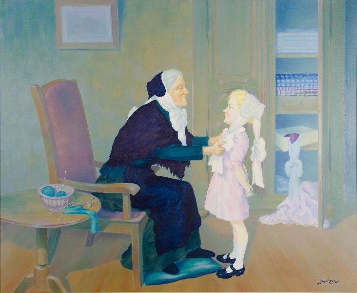 Grand mre et pt fille